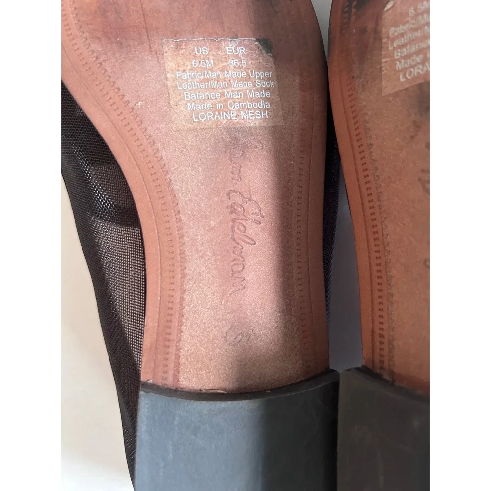 Sam Edelman Loraine Mesh Bit Loafers Dark Brown Sheer Flats Chocolate Gold 6.5